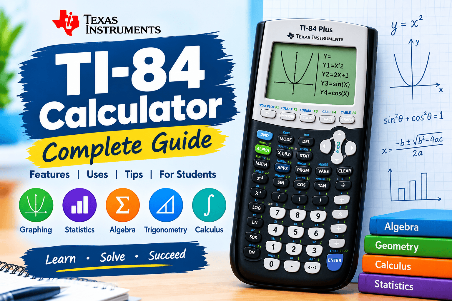 Explore the TI-84 calculator with this beginner-friendly guide to graphing, equation solving, statistics, key features, model comparisons, and practical tips.